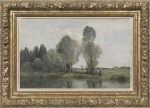 Jean-Baptiste-Camille Corot - Saules près d'un ruisseau. Limousin