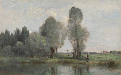 Jean-Baptiste-Camille Corot - Saules près d'un ruisseau. Limousin