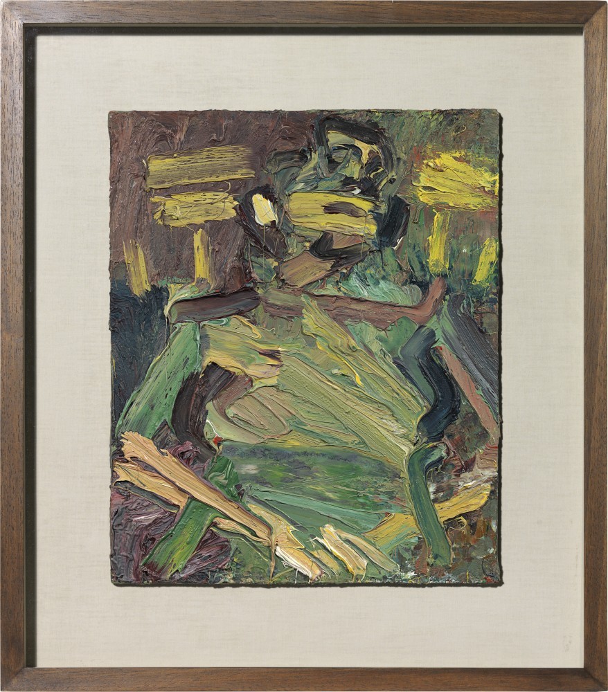 Frank Auerbach - Portrait of J.Y.M. seated