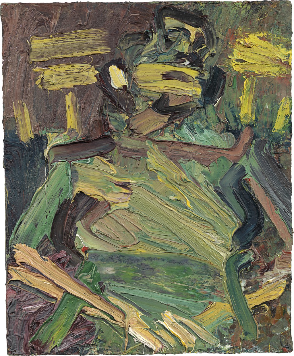 Frank Auerbach - Portrait of J.Y.M. seated