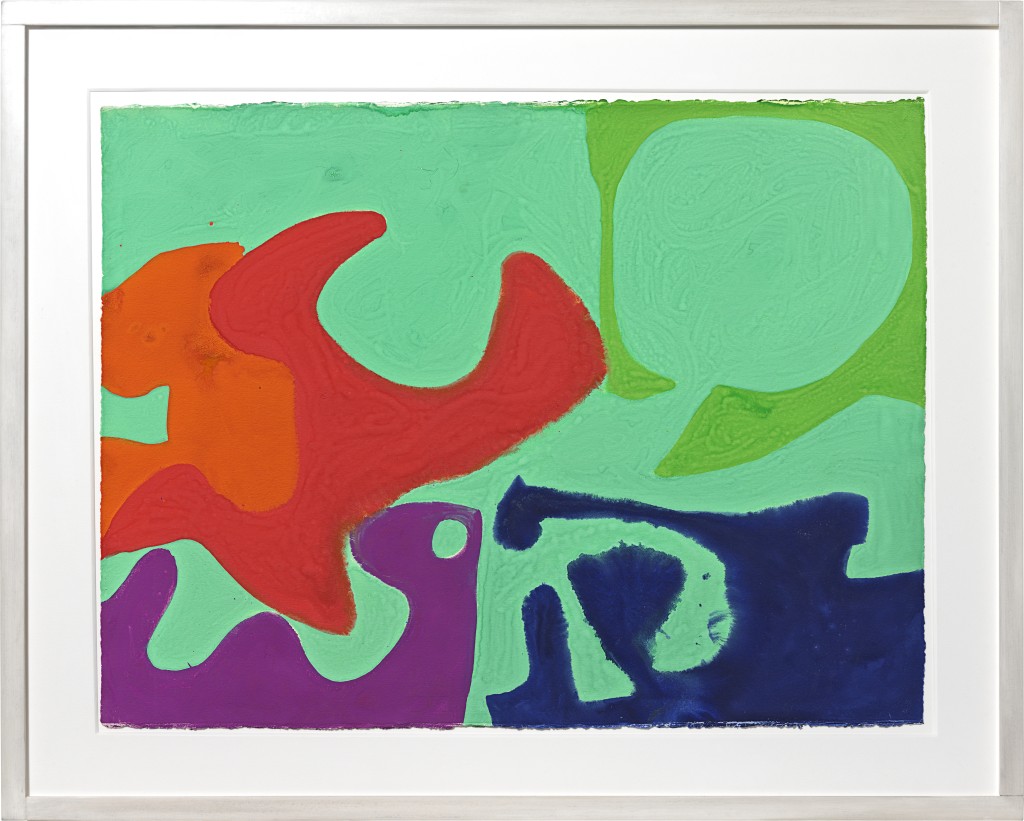 Patrick Heron - Theme Dissolving - Ice-Green with Scarlet and Purple : June 1969