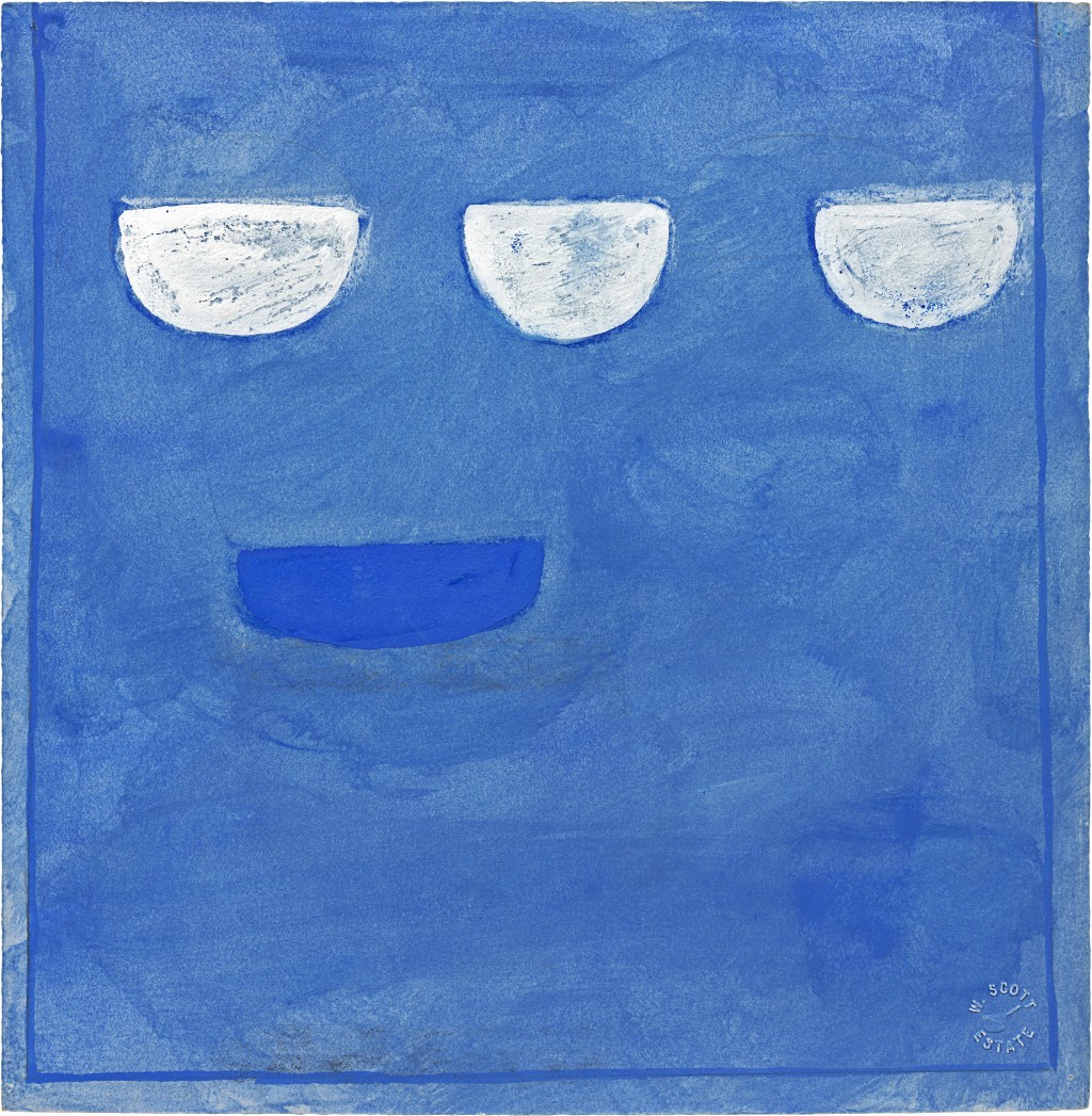 William Scott - Three Forms on Blue