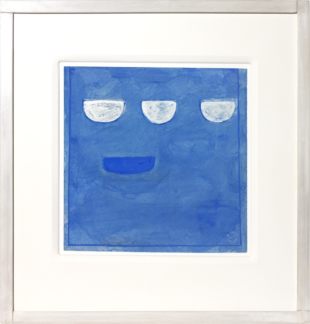 William Scott - Three Forms on Blue