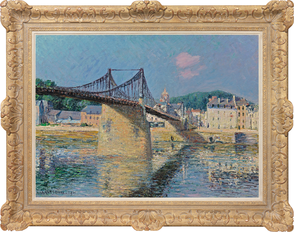 Gustave Loiseau - Le pont suspendu d'Elbeuf, soleil