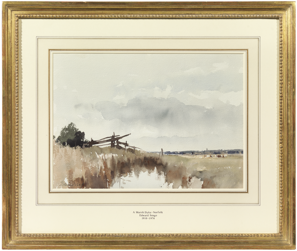Edward Seago - A marsh dyke - Norfolk