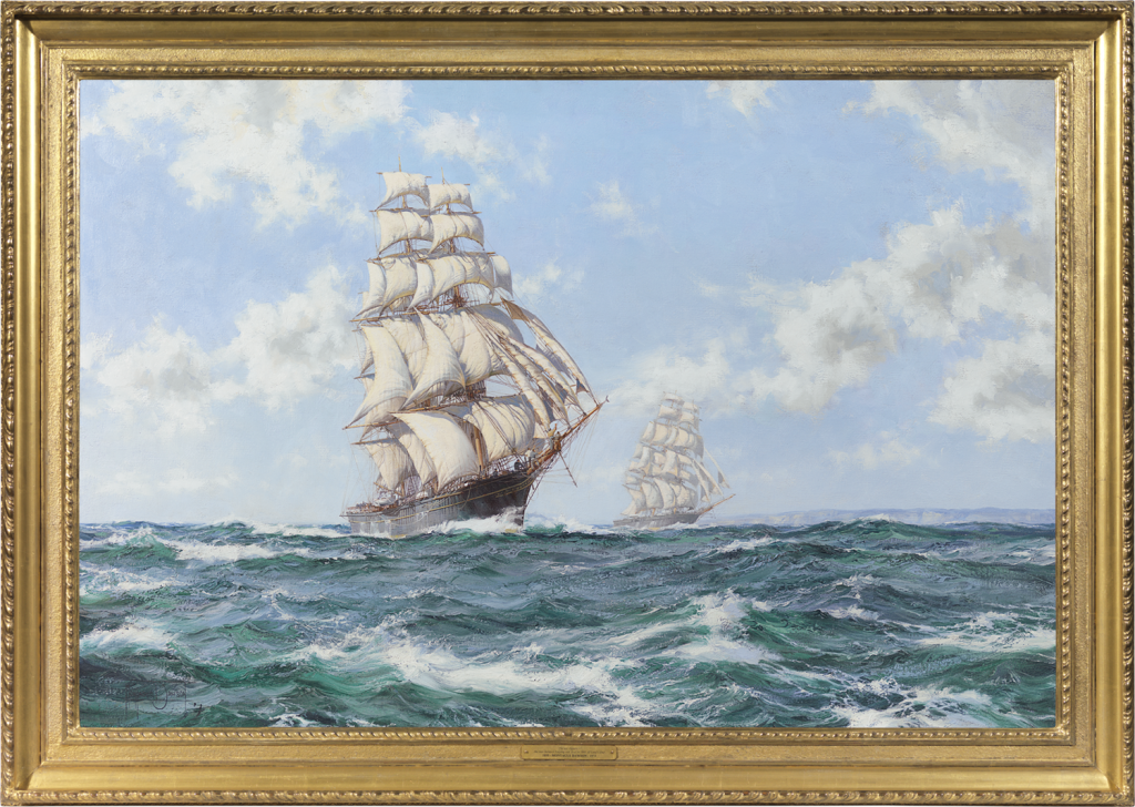Montague Dawson - The tea clippers - the race between 'Taeping' and 'Ariel' in 1866 off Land's End