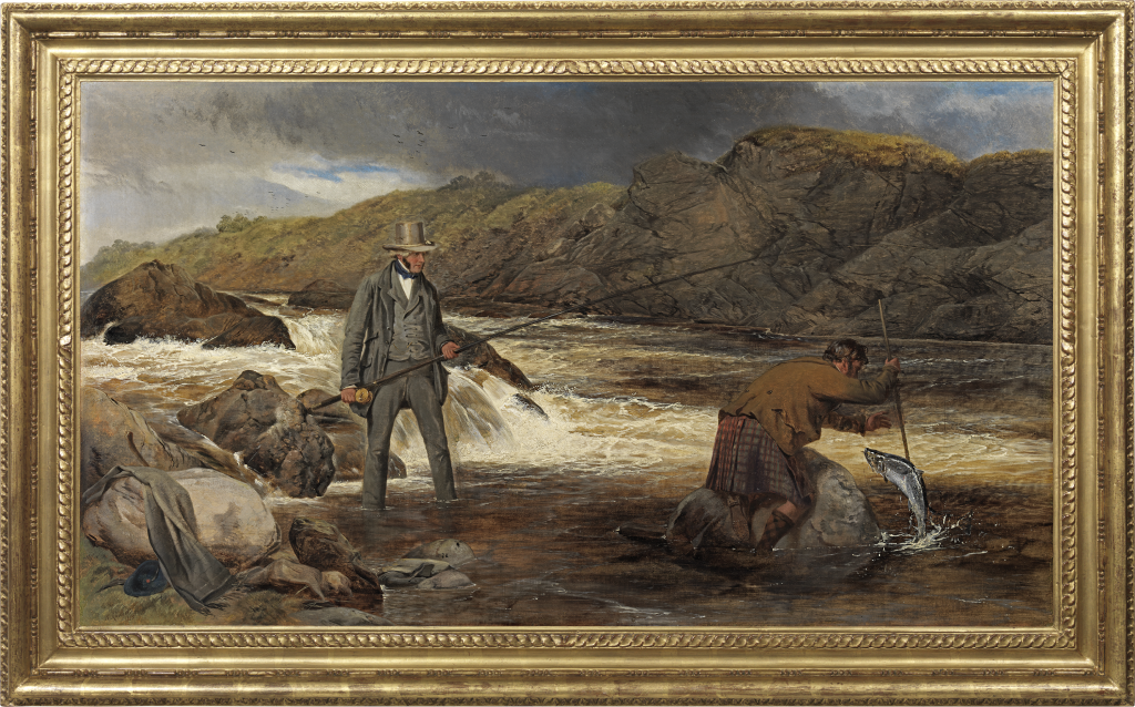Richard Ansdell - Harrison Blair fishing on the Spean