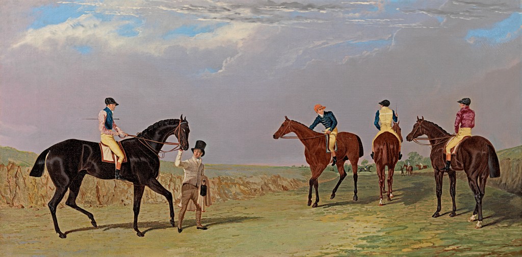 John Frederick Herring Snr - The Doncaster Gold Cup 1825: Lottery, Longwaist, Cedric, and Figaro