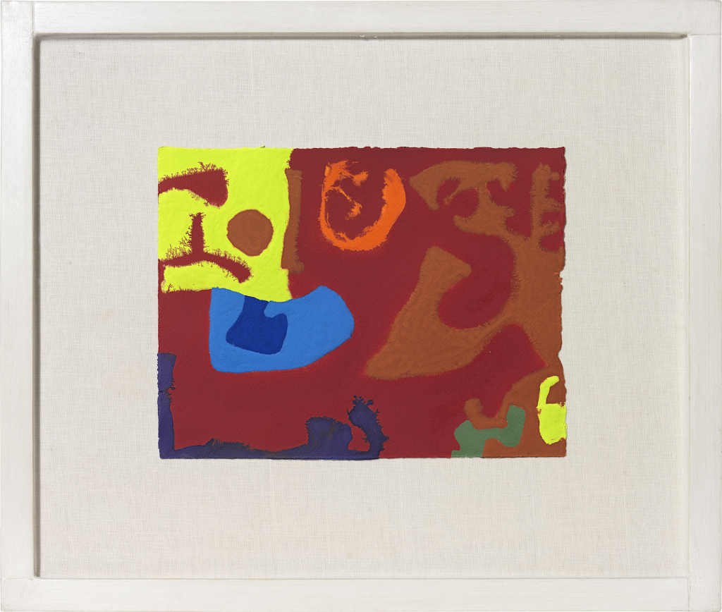 Patrick Heron - Dark Red Mini with Ultra in Cobalt near Lemon : January 1977
