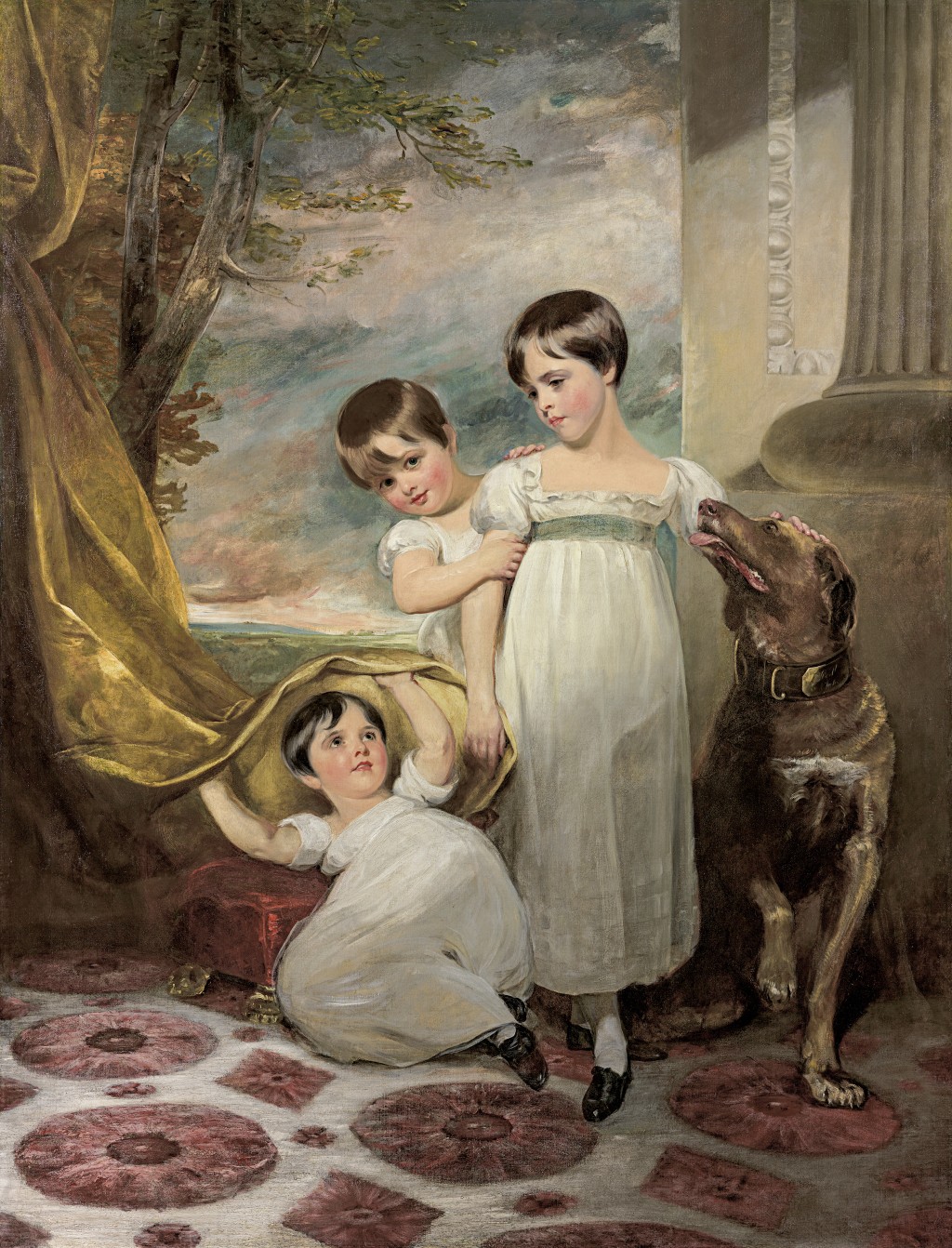 George Henry Harlow - Portrait of Catherine (1811-1877), Selina (1812 - 1883) and Louisa Jenkinson (1814 - 1887), daughters of Charles Cecil Cope Jenkinson, later 3rd Earl of Liverpool