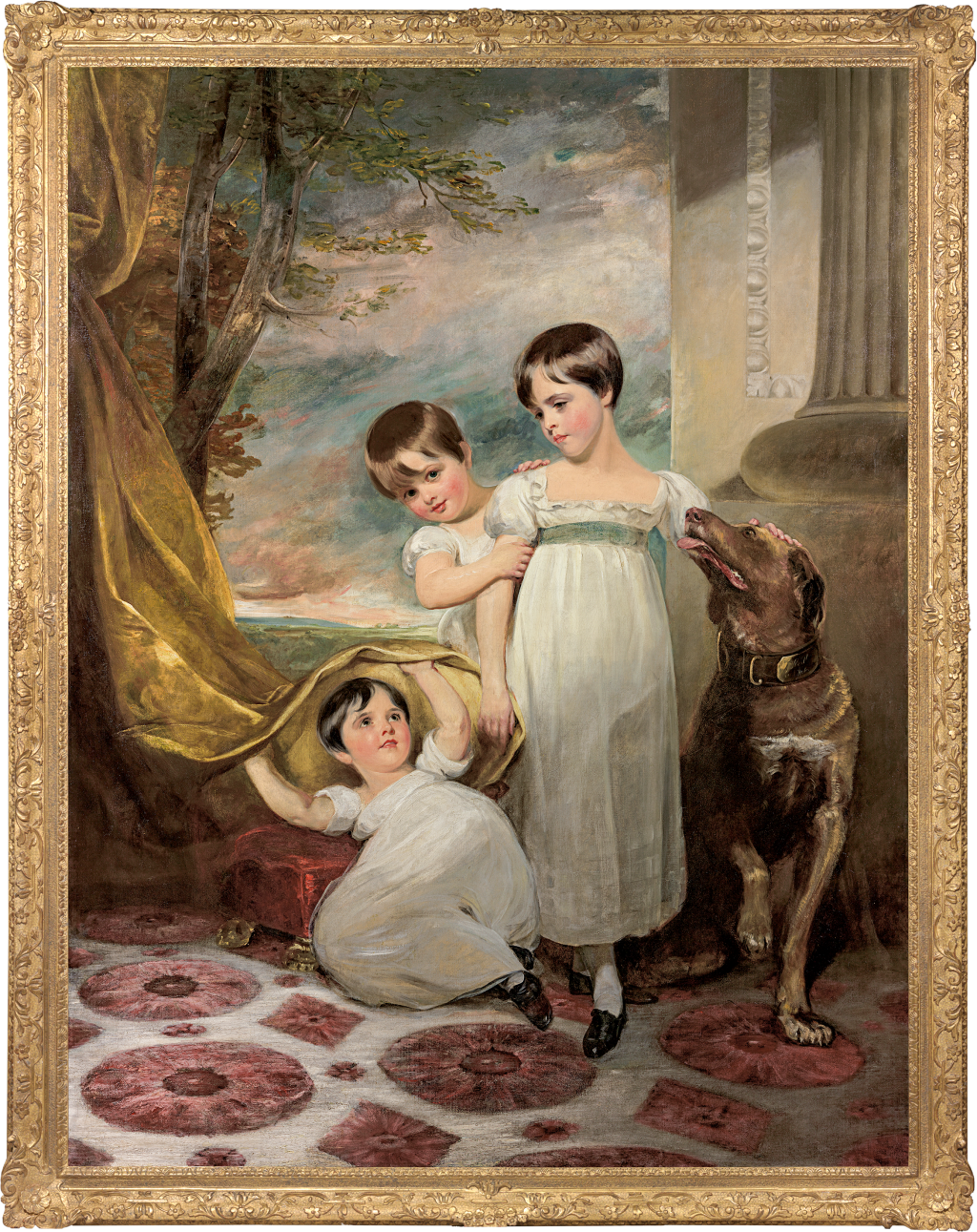 George Henry Harlow - Portrait of Catherine (1811-1877), Selina (1812 - 1883) and Louisa Jenkinson (1814 - 1887), daughters of Charles Cecil Cope Jenkinson, later 3rd Earl of Liverpool