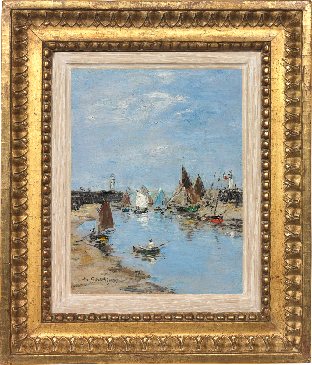 Eugene Boudin - Trouville, les jetées, marée basse