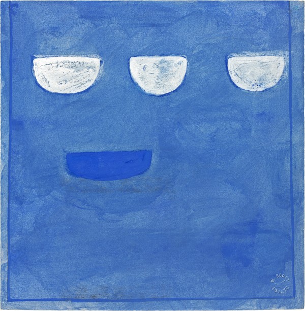 Three Forms on Blue
