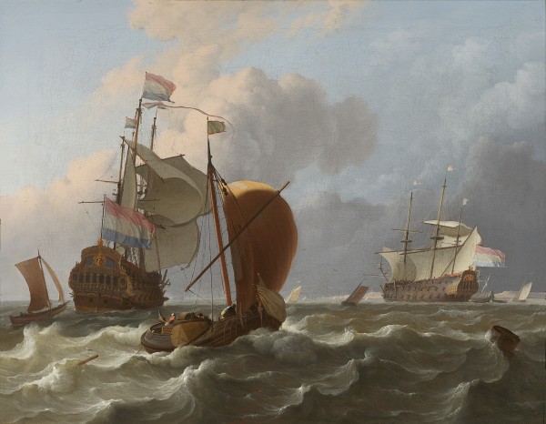 The Konig Willem III and other ships in the roads off Texel