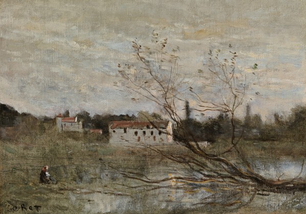 Jean Baptiste Camille Corot - Ville d'Avray, un coin d'etang