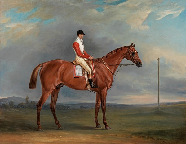 Mr Sadler's chestnut colt Dangerous, winner of the 1833 Derby, with Jem Chapple up