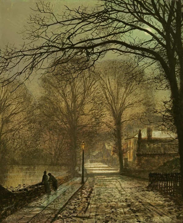 John Atkinson Grimshaw - A moonlit country road