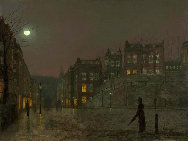 John Atkinson Grimshaw - Hampstead Hill, looking down Heath Street
