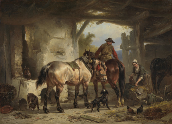 In the stables