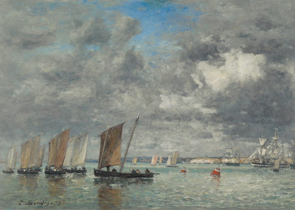 Eugene Boudin - Camaret, bateaux de peche