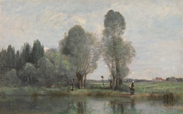 Jean Baptiste Camille Corot - Saules pres d'un ruisseau. Limousin
