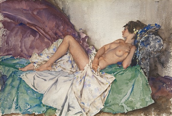 Sir William Russell Flint - Cecilia - Reclining Nude III