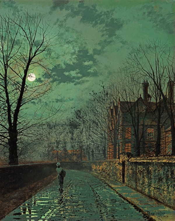 A figure in the moonlight