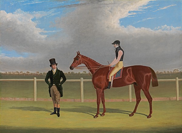 John Frederick Herring Snr - The Hon. Edward Petre's chestnut colt Rowton, winner of the 1829 Doncaster St Leger, with William Scott up and a trainer