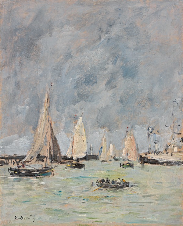 Eugene Boudin - Trouville, les jetées marée haute