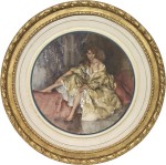 Sir William Russell Flint - Cecilia in her gold coat