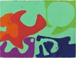 Patrick Heron - Theme Dissolving - Ice-Green with Scarlet and Purple : June 1969