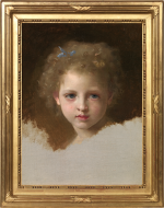 William-Adolphe Bouguereau - Portrait de fillette au ruban bleu