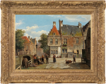 Willem Koekkoek - A Dutch street in summer