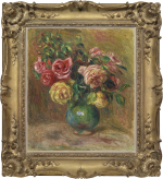 Pierre-Auguste Renoir - Roses dans un vase vert