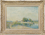 Alfred Sisley - Le Barrage du canal du Loing a Saint-Mammes