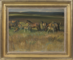 Sir Alfred Munnings - Ponies on Withypool Common, Exmoor