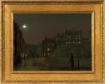 John Atkinson Grimshaw - Hampstead Hill, looking down Heath Street