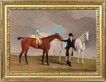 Ben Marshall - Lord Rous's bay colt Shrapnel with his trainer Richard Dixon Boyce and jockey William Arnull up