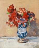 Christopher Wood - Flowers in a blue vase