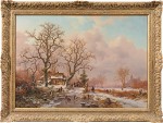 Fredrik Marinus Kruseman - Winter scene