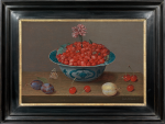 Jacob van Hulsdonck - Still life of strawberries and a carnation