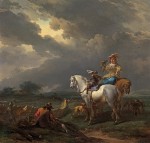 Nicolaes Claesz Berchem - A halt in the falcon hunt