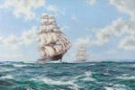 Montague Dawson - The tea clippers - the race between 'Taeping' and 'Ariel' in 1866 off Land's End