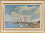 Edward Seago - Thames barges assembled at Pin Mill