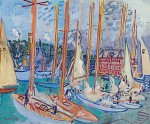 Raoul Dufy - Voiliers dans le port de Deauville