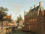 Gerrit Adriaenz Berckheyde - The Oudezijds Heerenlogement, on the confluence of the Grimburgwal and the Oudezijds Voorburgwal, Amsterdam
