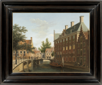 Gerrit Adriaenz Berckheyde - The Oudezijds Heerenlogement, on the confluence of the Grimburgwal and the Oudezijds Voorburgwal, Amsterdam