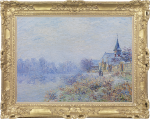 Gustave Loiseau - Village au bord de la rivière (Porte-Joie)