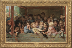 Timoleon Marie Lobrichon - Watching the Punch and Judy Show