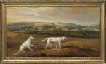 John Ferneley Snr - Lord Kintore's English setters 'Blush' and 'Juno' in the park at Keith Hall, Aberdeenshire